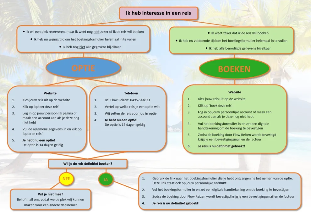 Boeken of optie stroomschema